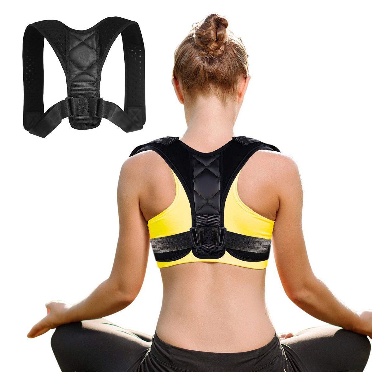Spinegear Nanet posture corrector, back brace slouching corrector, back straightener for men and women (Black, X-Large)