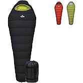 Teton LEEF Lightweight Mummy Sleeping Bag for Camping, Hiking, Backpacking; Cold Weather Option, Compression Sack Included