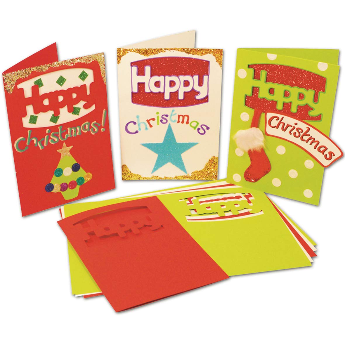 Springboard 10303 Happy Christmas Card Making Activity (Pack of 30)