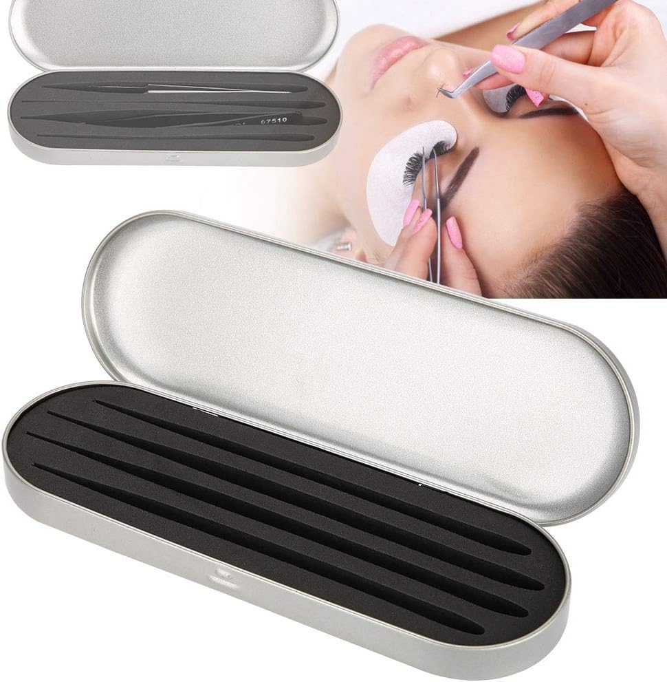 Storage Box for Eyelash Extension,Tweezers Organizer Case Makeup Tool, Default