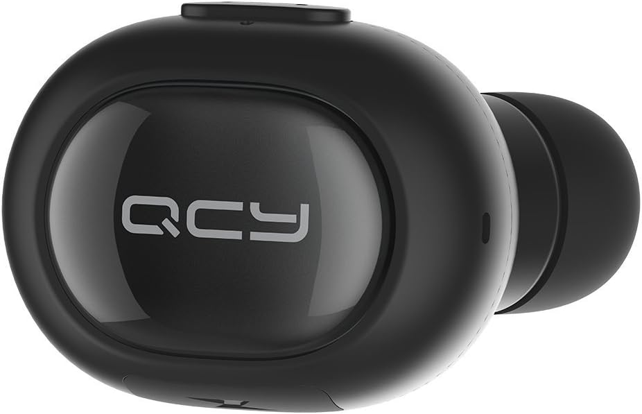 Mini Bluetooth Earbud,QCY Q26 Bluetooth Invisible Earpiece With Mic, Hands-free Stereo noise canceling for Apple iPhone 7, 7 Plus, 6 Plus, 5S, 4S, and Android Phones - Black(One Pcs) (Black)