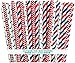 Outside the Box Papers Stars and Stripes Paper Straws 7.75 Inches 75 Pack Red, White, Blue primary
