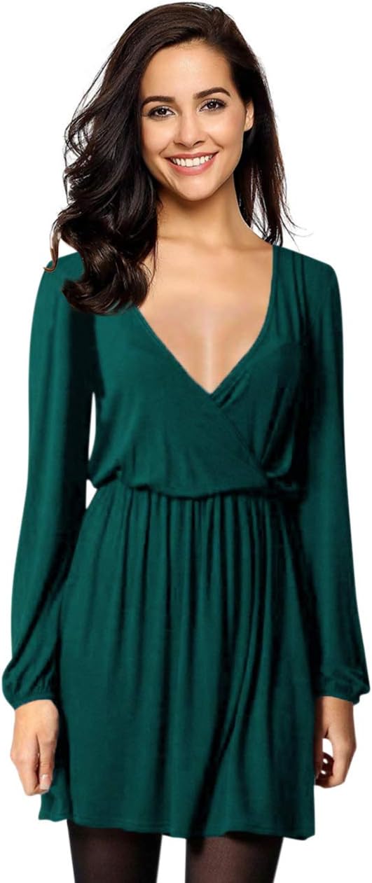 Women's V-Neck A-Line Party Casual Dress