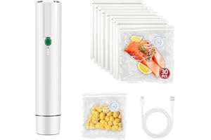 Handheld Vacuum Sealer,Chef Preserve Compact Vacuum Sealer,Portable Mini Vacuum Sealer for Food Fresh & Save with 30PCS Vacuu