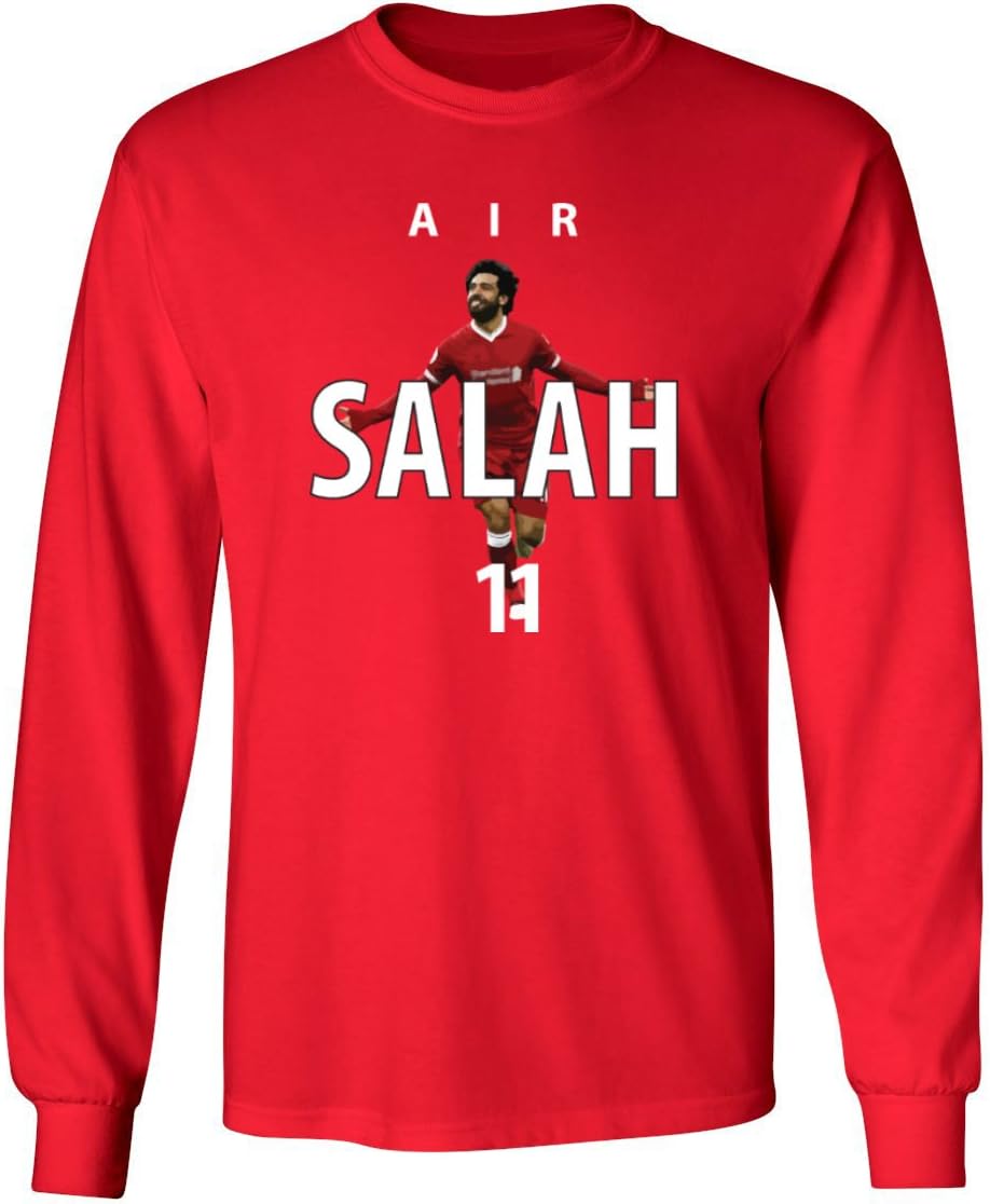 Tcamp Soccer Liverpool Air Salah #11 Mohamed Salah Men's Long Sleeve T-Shirt