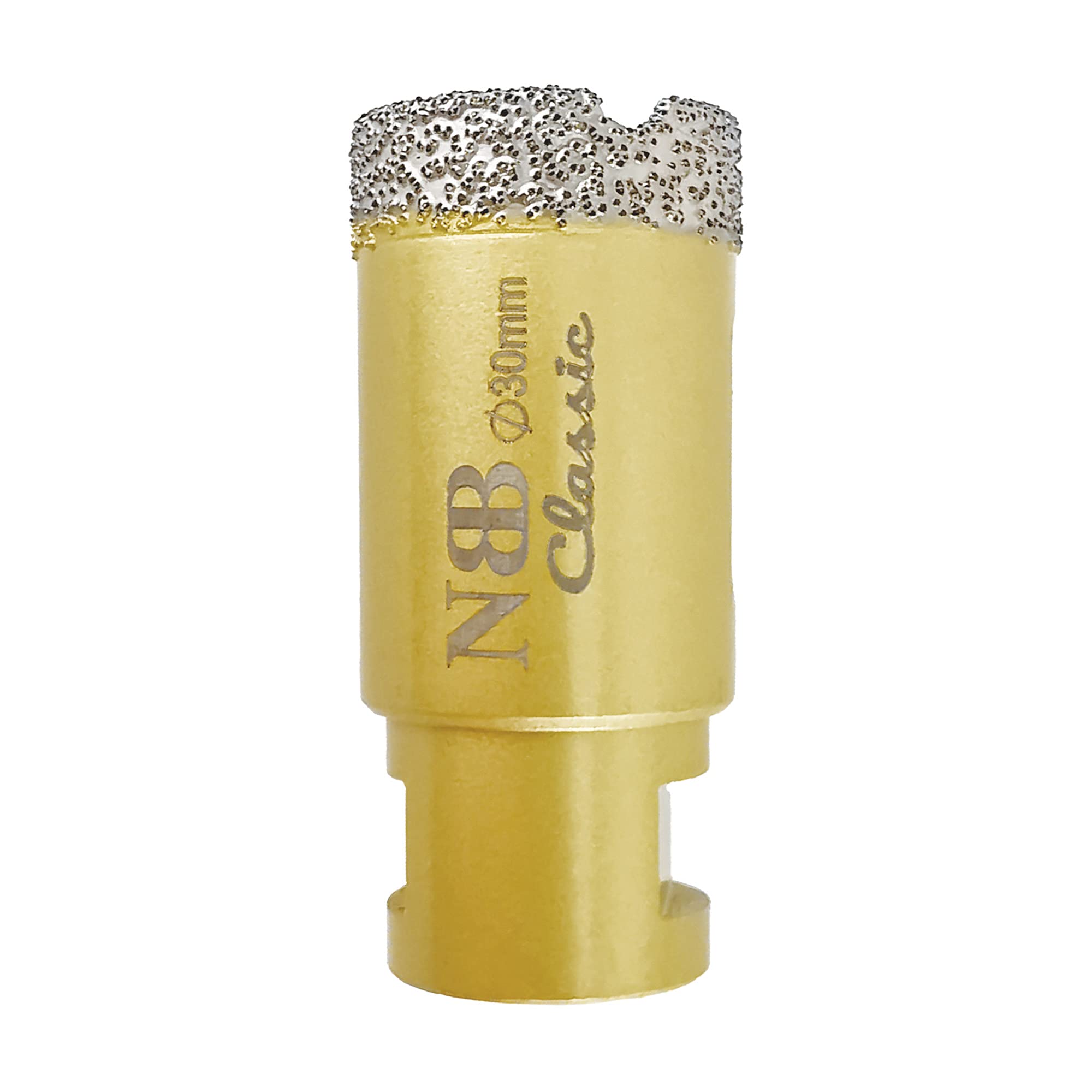 NBB vacuum brazed diamond hole saw with M14, Classic Golden type, diamond drill bit for dry or wet drilling professionally on hard porcelain, ceramic, tile, granite, marble,for angle grinder(1, 30mm) — image 1