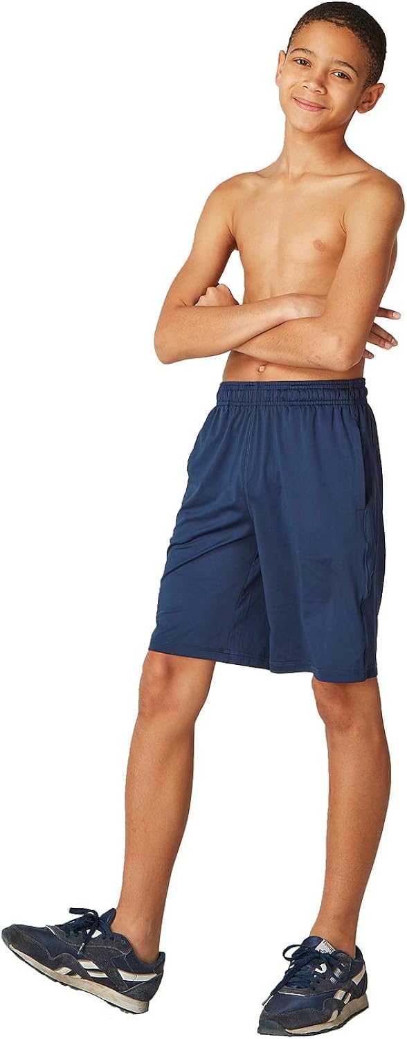 DEVOPS Boys 2-Pack Active Athletic Basketball Shorts with Pockets: Clothing
