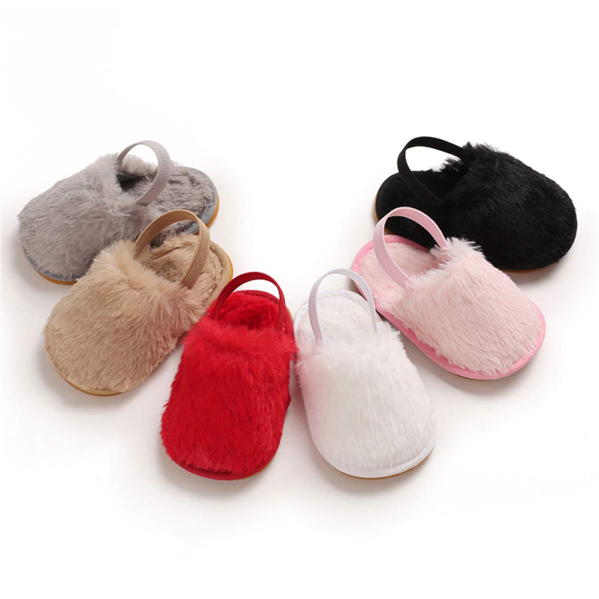 infant fur sandals