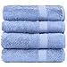 Chakir Turkish Linens Luxury Ultra Soft Bamboo Towel Set (Bath Towels, Blue)