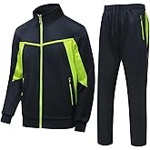 Little Beauty Men's Tracksuits Casual Sweat Track Suits Full Zip 2 Pieces Sweatsuits Long Sleeve Jogging Workout Sports Set