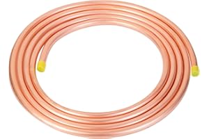YULLSOROM Copper Tubing 1/2"ODx0.45"IDx10Ft - 99.9% C12200 Pure ACR Copper Tube,Refrigeration Seamless Round T2 Pure copper tubes for Refrigerator HVAC System Industry DIY