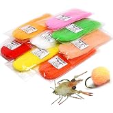 Fly Tying Floating Yarn 8 Colors Polypropylene Fiber for Dry Fly Post Wings | Buoyant surface presentation; mayfly caddis emerger hopper egg patterns; trout salmon grayling; easy shaping; high visibility