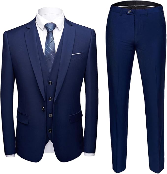 Costume Homme 3 Pcs Veste Gilet Et Pantalon Mariage Party Smoking