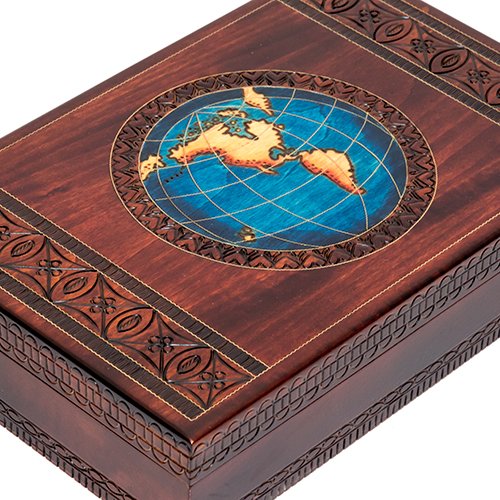 Bello's Map of The World Mens Valet Box Bello's Map of The World Mens Valet Box