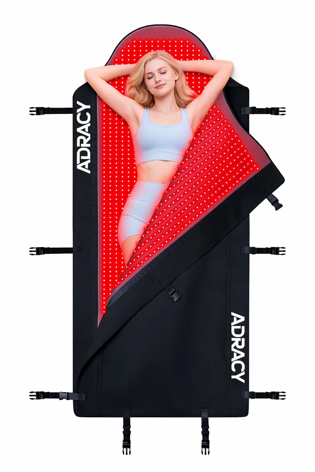 Photo 1 of ***FACTORY SEALED***OPENED TO VERIFY CONTENT**Adracy 2026 Upgraded Triple-Mode Red Light Therapy Mat for Full Body Pain Relief, FSA&HSA Eligible 72.0" x 33.4" Medical-Grade TPU Red Light Blanket with 2600 Dual-Wave (660nm & 850nm) LEDs