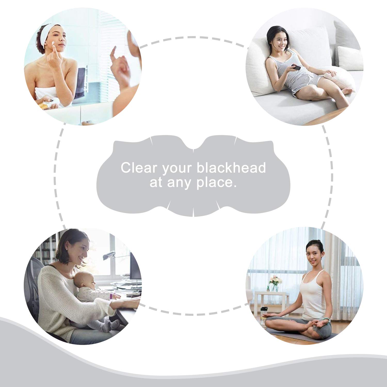 Pore Strips, Charcoal Nose Strips Deep Cleansing Blackhead Remover 24 Strips