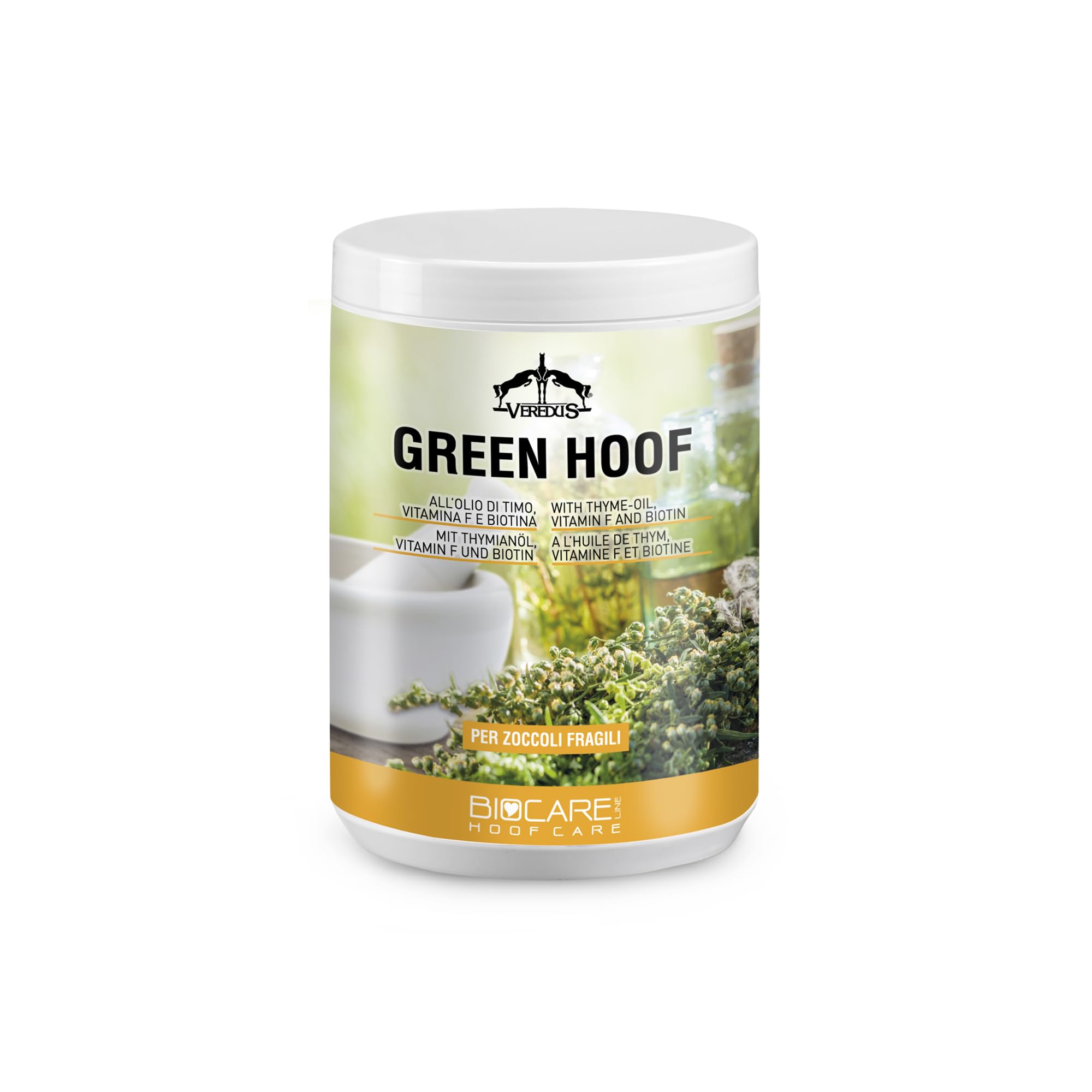 Veredus Green Hoof Ointment for Clogs with Thyme Oil, Vitamin F and Biotin