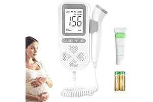 JUMTEY Fetal Heartbeat Doppler Pregnancy Accessories Portable Doppler Fetal Heart Rate Monitor Easy to Use at Home-J1