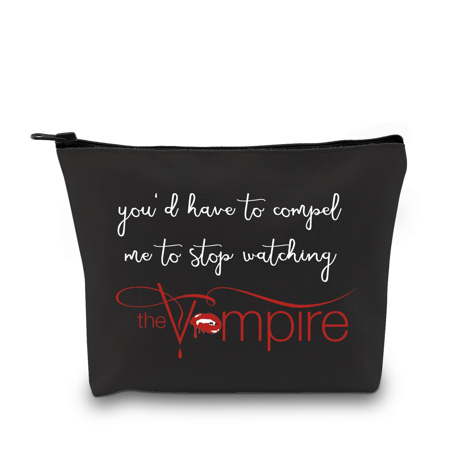 Vampire TV Show Inspired Makeup Bag TVD Merch Salvatore Brothers TVD Gifts Vampire Lover Cosmetic Bag (Stop Watching 3UK)