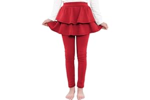 BOOPH Little Girls Leggings with Ruffle Tutu Skirts Kids Footless Tights Uniform Pants