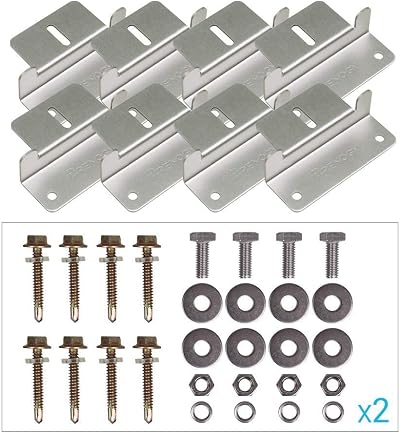 Renogy Solar Panel Z Brackets Holder 2 Sets Mounting Kit with Nuts Screws