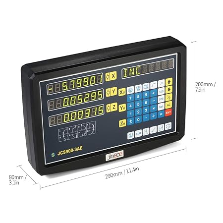 KKmoon jingce Machine Tool Digital Readout Meter 2 Axis Grating CNC Milling Digital Readout Display Electronic Linear Scale Lathe Digital Displayer 85-265V ...