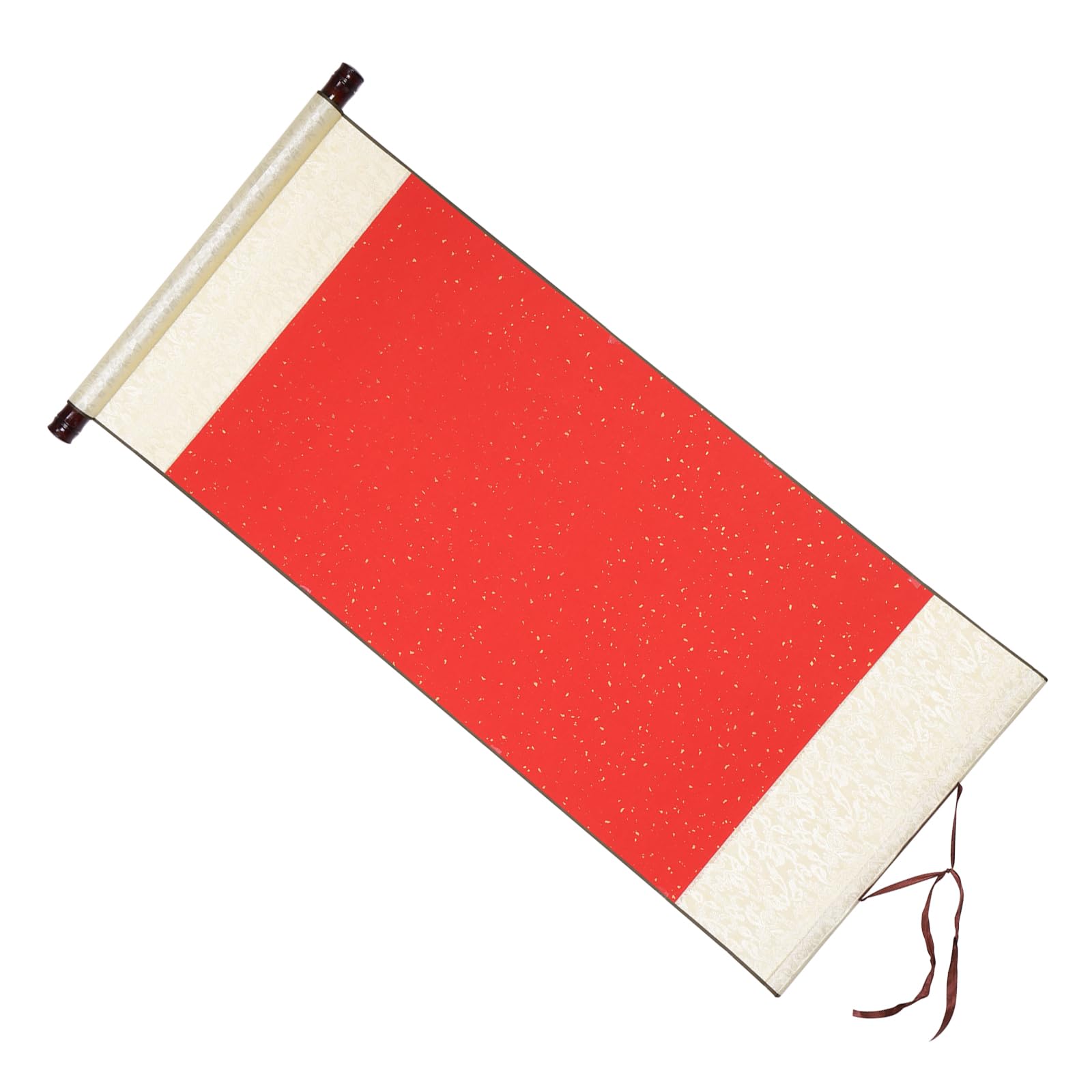 PATIKIL 35x16 Inch Xuan Paper Scroll, Silk Half Raw Ripe Blank Hanging Xuan Paper Chinese Calligraphy Practice Roll for Art Painting Home Decor, Red