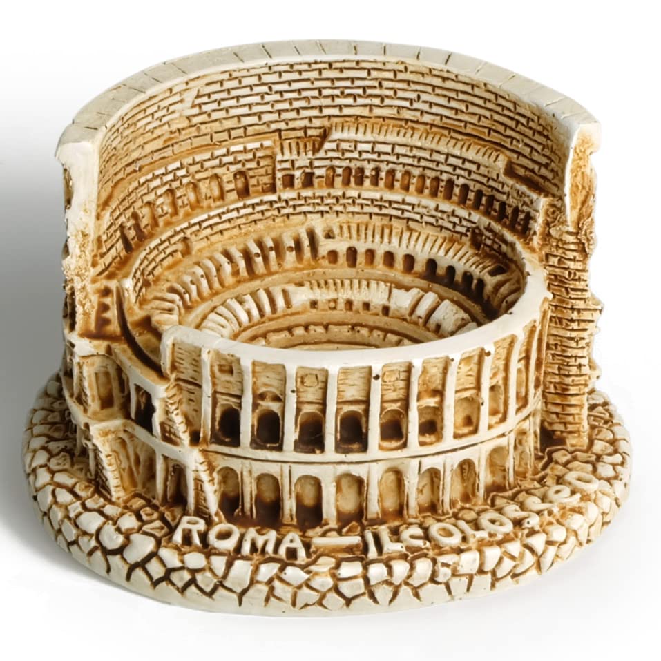 TRANSGOOD Roman Colosseum Italian Souvenir - Resin Mini Colosseum Sculpture, Ancient Roman Architecture, Home Desktop Décor