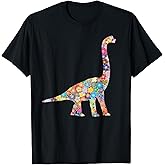 T Rex Dinosaur, Flowers Dino T-Shirt