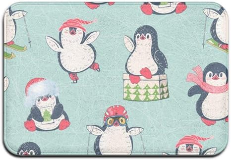 Amazon かわいいペンギン正面玄関マット大型屋外屋内玄関ドアマット家 04a1かわいいペン04a1かわいいペンギン 玄関マット オンライン通販