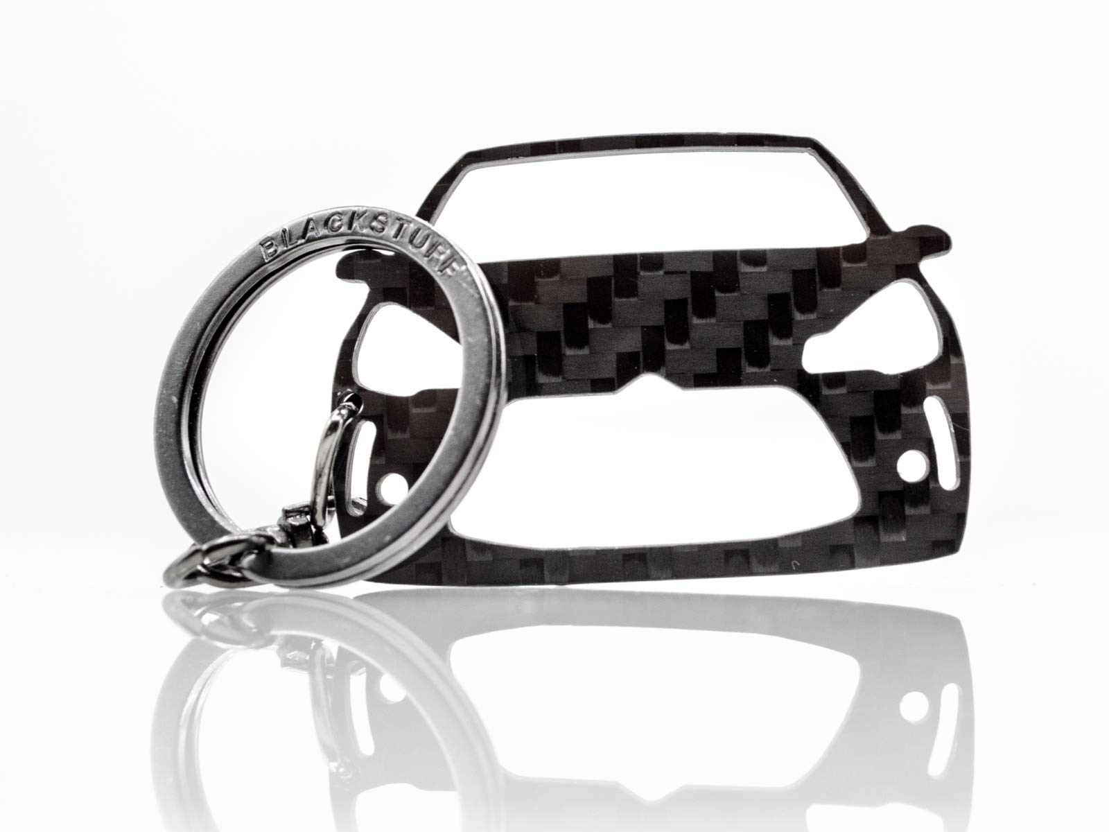 BlackStuff Carbon Fiber Keychain Keyring Ring Holder Compatible with DS3 BS-158