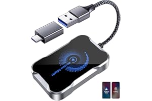 AUSWAUR 2-in-1 Android Auto Wireless Adapter,Carplay Wireless Adapter,Wireless Carplay Adapter 2024 for iPhone iOS 10+,Wireless Android Auto Car Adapter for Android 11+, Plug and Play, Online Update