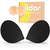 Niidor Adhesive Bra Strapless Ultra Sticky Invisible Push up Silicone Bra Multiple Colors Sizes Reusable for Backless Dress