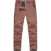 YSENTO Men's Fleece Lined Snow Ski Pants Waterproof Softshell Insulated Winter Cargo Hiking Camping Pants