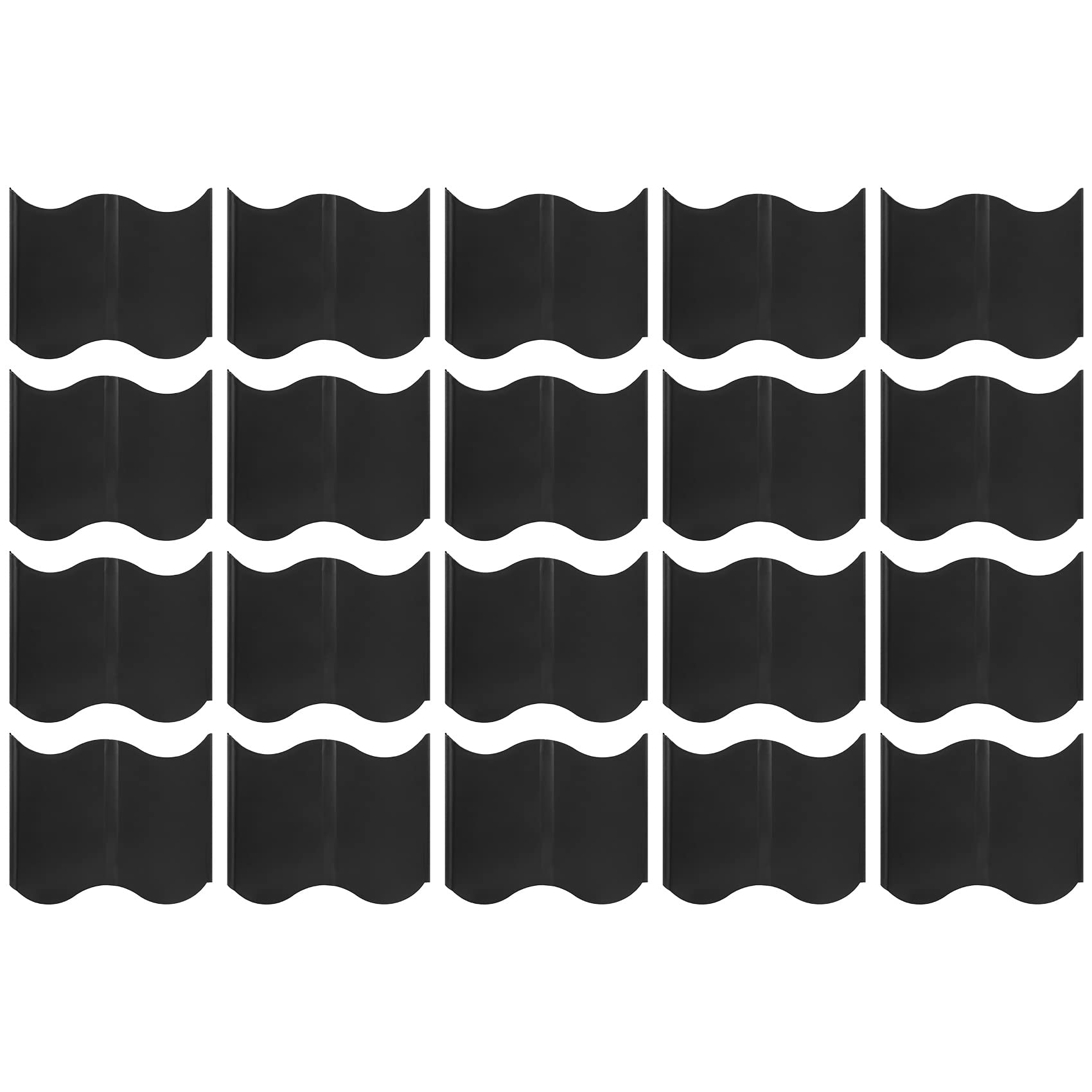 Hopbucan Garden Lawn Edging - 20 Pack Landscape Border Flexible Edging Plastic Fence DIY Decorative