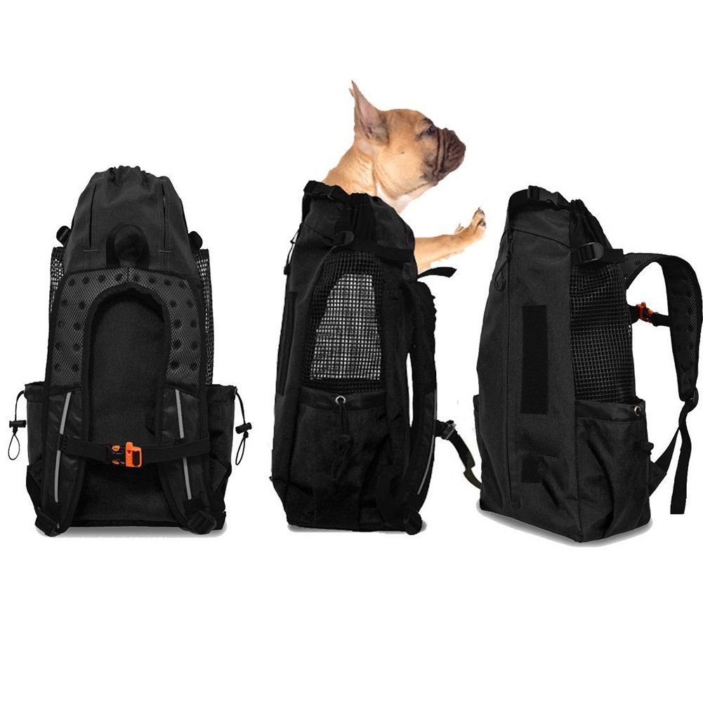 WLDOCA Breathable Sport Dog Carrier Bag For Medium And Large Dog,Comfortable Back And Shoulder Padding,Breathable Sport Dog Carrier Bag,Travel Riding Hiking,Black