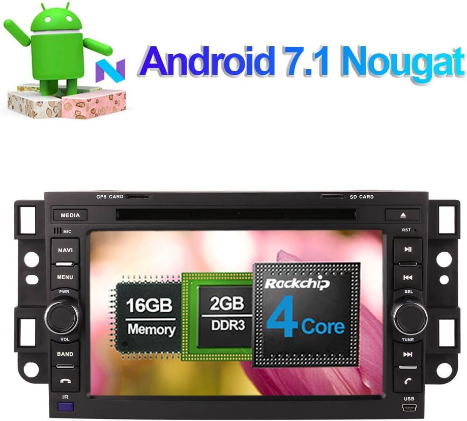 Flynavigo 7 Inch Android 7.1 Car Stereo CD DVD Player in Dash Car Radio Head Unit with Bluetooth GPS Navigation for Chevrolet Epica/Captiva/Lova 2006-2011 Support FM AM Mirror Link SD USB 3G WiFi