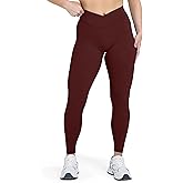 Sogetdo Crossover Butt Lifting Leggings for Women Tummy Control Buttery Soft Workout Gym Yoga Pants