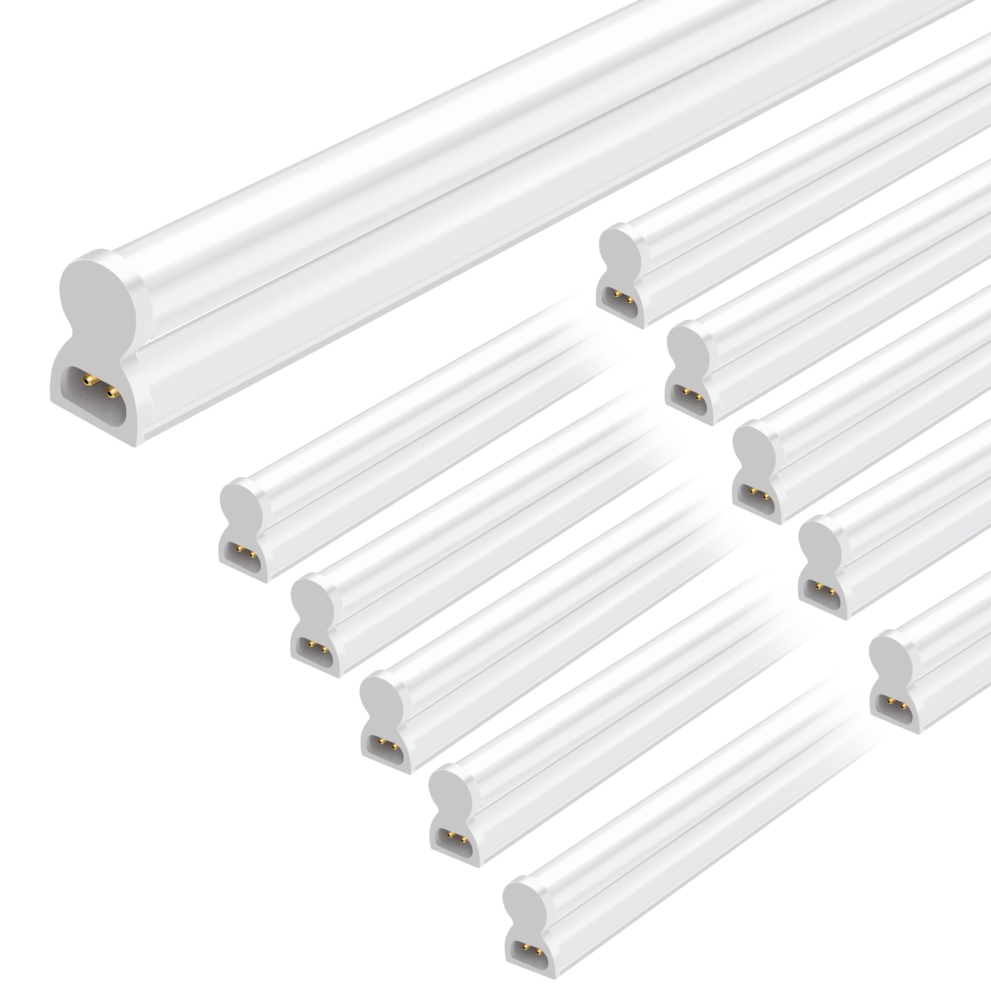 Photo 1 of hykolity 12 Pack LED Shop Light 4FT, T5 Integrated Single Fixture, 22W, 2200lm, 6500K Super Bright White, Linkable Shop Light, Utility Shop Lights, Corded Electric W/Built-in ON/Off Switch