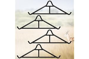 Blosssound 4 Pcs Heavy Duty Gambrel 23.6" Wide Hanging Game Gambrel Steel Deer Hanger for Elk Bear Moose Hog Hunting Equipment, Black
