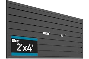 Brakki PVC Slat Wall Paneling 2x4 ft, Garage Organizer Storage System, Black Slatwall Panels for Garage Organization Product, Heavy Duty Wall Mounted Tool Storage for Home