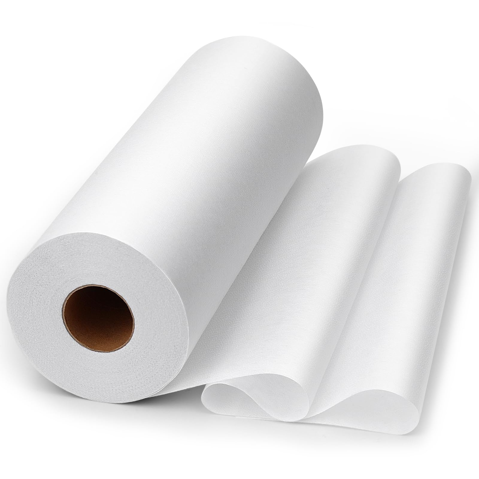 Photo 1 of UzecPk Medium Weight Fusible Interfacing for Sewing: 12" X 30yd Interfacing Fabric for Sewing White Iron-On Non-Woven Fusible Interfacing for DIY Crafts Supplies Quilting Collars