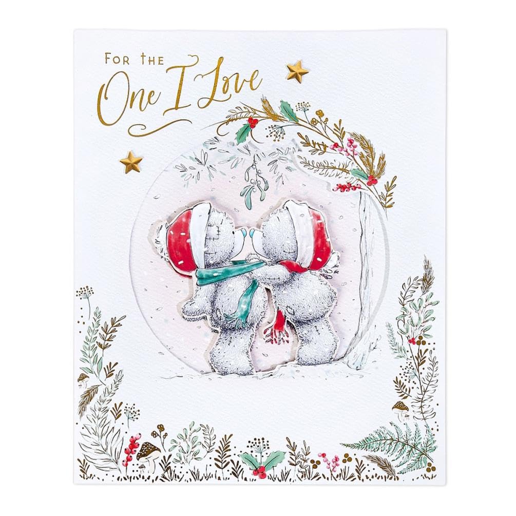 Me To You Tatty Teddy Luxury Handmade Christmas Card In Keepsake Box To The One I Love 8x10ins - Official Collection