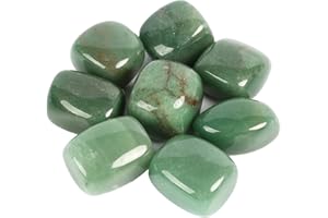 ZenQ 1/2 lb Tumbled Green Aventurine Stones for Wicca, Reiki, and Energy Crystal Healing, Natural Green Aventurine from Brazil