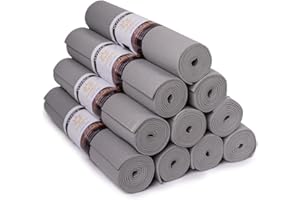 Sunshine Yoga Voyage Yoga Mat, 10 Pack, 72" x 24" Professional Studio and Gym Bulk Yoga Mats, 5mm Thick, Durable, Anti-Tear, Non Slip Fitness and Exercise Mats