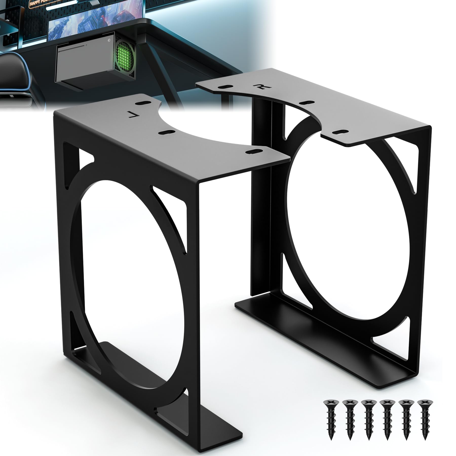 Under Desk Mount for Xbox Series X, Space-Saving Mount for XSX, Stealth XSX Mount, Heavy Duty Xbox X Desk-side Mount, Xbox Series X Holder/Stand/Mount/Accessories-Securely Hold Your Console