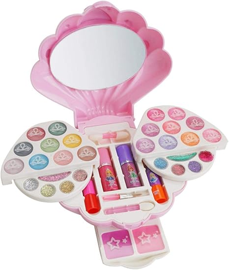 Amazon Co Jp メイクセット 女の子 子供用 メイクセット おもちゃ お化粧セット キッズメイクアップ メイクアップボックス ミラー付き 化粧品おもちゃ 水溶性 無毒無害 洗える キッズコスメセット コスメ知育玩具 プリンセス 化粧品 女の子 おもちゃ プレゼント 贈り物
