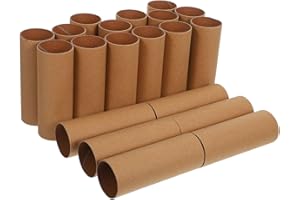 TIDTALEO 20Pcs Round Craft Tubes Thick Kraft Paperboard Cylindrical Tubes for DIY Painting Sculpting Arts and
