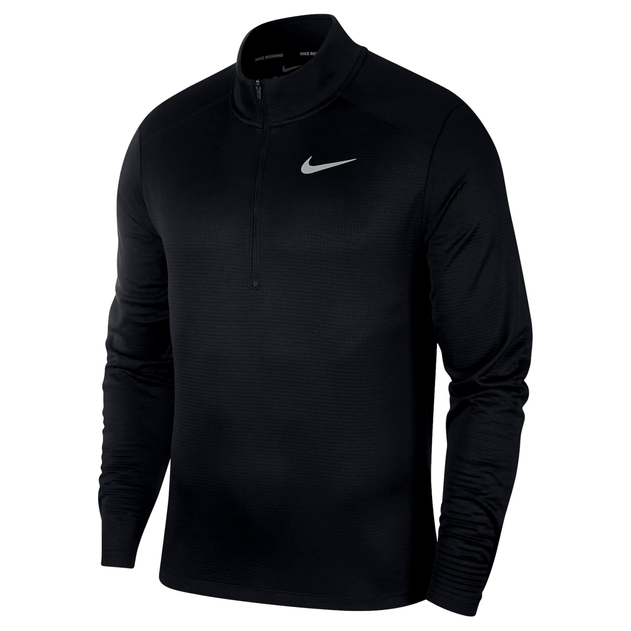 Nike M Nk PACER Top Hz Long Sleeved T-Shirt - Black/(Reflective Silv) (C/O.), X-Large