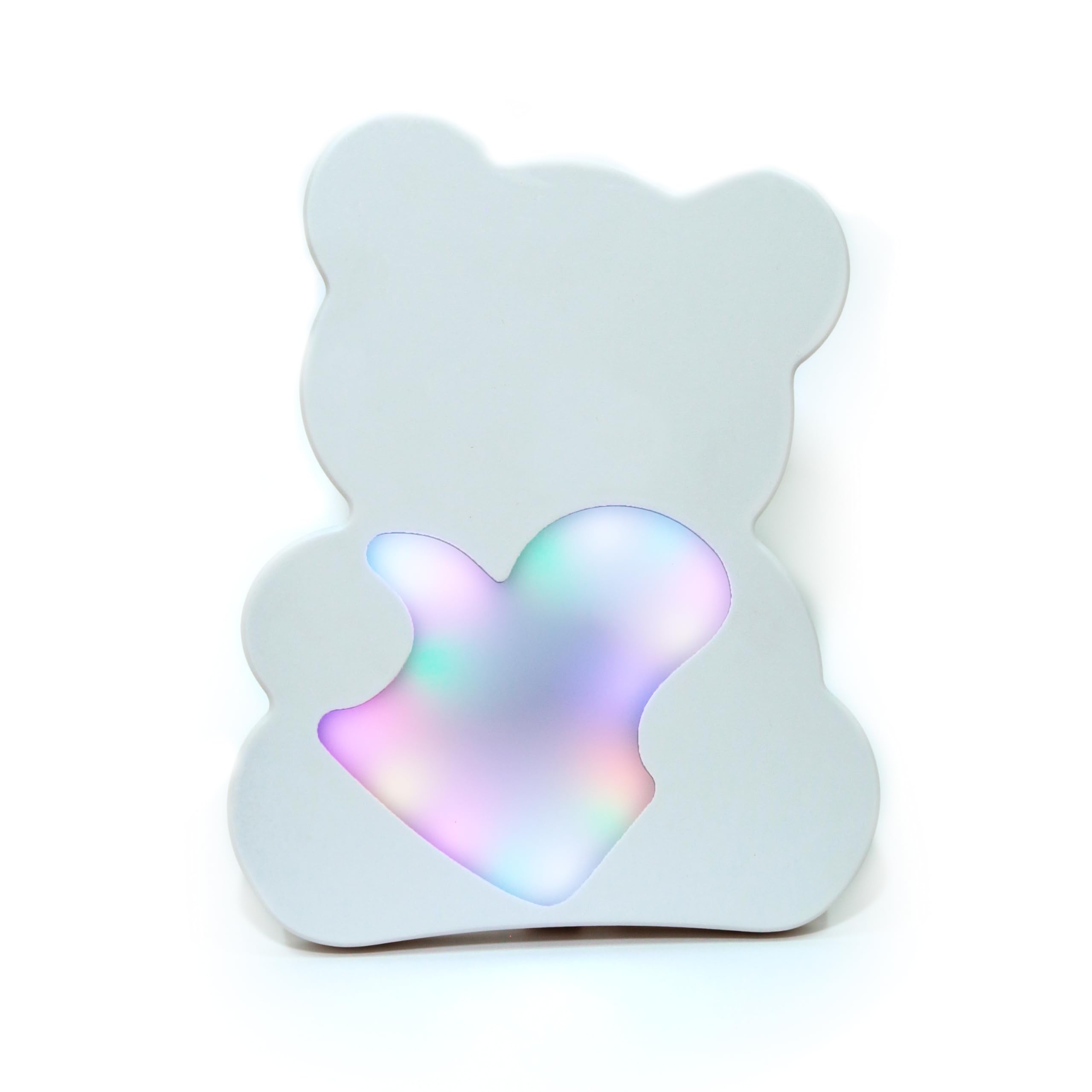 UberGlow™ Cute Paintable Teddy Bear Colour Changing LED Mood Light for Kids & Adults, 31cm Tall, USB Powered, Made in UK, Girls, Boys, Desktop Lamp, RF Remote (Paintable)